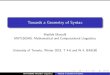 Towards a Geometry of Syntax - California Institute of ...matilde/LinguisticsToronto7.pdf · M.A. Tsfasman, S.G. Vladut, Algebraic-geometric codes, Mathematics and its Applications
