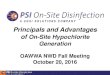 Principals and Advantages of On-Site Hypochlorite Generation · 2018. 4. 3. · Principals and Advantages of On-Site Hypochlorite Generation OAWWA NWD Fall Meeting October 20, 2016