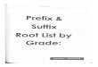 Prefix & Suffix Root List By Grade€¦ · Prefix-Suffix-Root List by Grade: The following lists are the most common prefixes and suffixes for each grade level that Students should