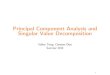 Principal Component Analysis and Singular Value Decomposition · PCA and Singular Value Decomposition 33. Singular Value Decomposition (SVD) Any N Mmatrix Xcan be factored as X= UDVT