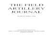 THE FIELD ARTILLERY JOURNAL - Fort Sill · Field Artillery Notes ... depends upon battle casualty tables, those in the 4th and 5th categories being comparatively few. All instruction