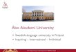 Åbo Akademi University - web.abo.fiweb.abo.fi/fa/FUS/Utbildningsservice/Orientering/utis/jan2017/Klavus... · Åbo Akademi University in a nutshell Academic traditions since 1640