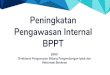 Peningkatan Pengawasan Internal BPPT...Tujuan Pengawasan Internal Seluruh proses kegiatan audit, reviu, evaluasi, pemantauan, dan kegiatan pengawasan lain terhadap penyelenggaraan