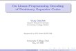 On Linear-Programming Decoding of Nonbinary Expander Codes · LP decoding of nonbinary expander codes. The decoder corrects a number of errors which is approximately a quarter of