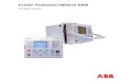 Feeder Protection REF615 ANSI - ABB...8 ABB Feeder Protection REF615 ANSI Product Version 1.1 5. Control The relay offers status and control of one circuit breaker with dedicated push-buttons