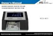 Owner’s Manual...Owner’s Manual BANK GRADE QUICK SCAN COUNTERFEIT DETECTOR RCD-BG1 Royal Sovereign International, Inc. Please read and retain these instructions. For more information
