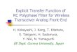 Explicit Transfer Function of RC Polyphase Filter for Wireless … · 2011. 7. 4. · RC Polyphase Filter Its input and output are complex signal. Passive RC analog filter One of