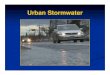 Urban Stormwater - DNR · Urban Stormwater. Urbanization Urbanization: the development of land, leading to an increase in the amount of impervious surface in the watershed Impervious