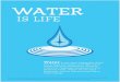 WATER...WATER IS LIFE Water is our most important drink. Our bodies are made of 65-85% water. Water offers us protection, delivers nutrients, regulates temperature and removes waste