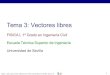 Tema 3: Vectores libreslaplace.us.es/wiki/images/a/a3/GIC_Tema_03_1718.pdf · 2017. 9. 28. · Tema 3: Vectores libres FISICA I, 1º Grado en Ingeniería Civil Escuela Técnica Superior
