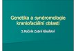 Genetika a syndromologie kraniofaciální oblasti · 2008. 10. 22. · často široce otevřená fontanela,sutura metopica synostóza koronárního švu Faciální asymetrie, vysoké