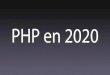 PHP en 2020...3. Benchmarks 4. Popularidad 5. Casos concretos 6. Presente y futuro PHP. 1 Evolución. 1993. 1994. Rasmus Lerdorf ... • Reescritura del parser ... • Configuración