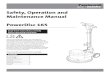 Safety, Operation and Maintenance Manual PowerDisc 165 · 2012. 4. 13. · PowerDisc 165 Manual 1 Safety, Operation and Maintenance Manual PowerDisc 165 These operating instructions