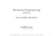 Reverse Engineering - martin.uy...Reverse Engineering | Class 2 | Martin Balao | martin.uy/reverse | v1.0 EN | CC BY-SA 5 PE Tools to parse or disassemble PE dumpbin.exe (Visual Studio,