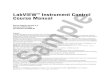LabVIEWTM Instrument Control Course Manual Sample · 2009. 10. 6. · You should start by familiarizing yourse lf with the instrument. This preparation is necessary so that the instrument’s