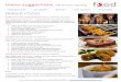 menu suggestions full service catering · 2020. 11. 23. · with coconut curry sauce Coconut king prawns with garlic aioli Crispy pork belly w char siu Roasted butternut pumpkin tart