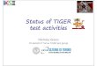 Status of TIGER test activities - IHEPindico.ihep.ac.cn/event/6841/contribution/4/material/...Status of TIGER test activities Moving towards integration with off-detector electronics