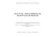 ACTA TECHNICA NAPOCENSIS · 2017. 11. 15. · Volumul 3, Numărul 1, ianuarie – martie 2014. ACTA TEHNICA NAPOCENSIS . Environmental Engineering and Sustainable Development Entrepreneurship