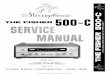 The Fisher Console and Fisher Audio Website console manuals/fisher 500c... · 2019. 6. 4. · the fisher service manual model 500-c chassis serial numbers from 30001 to 49999 inclusive