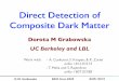 Direct Detection of Composite Dark Matter...WIMPs, Hidden Sector, Asymmetric, etc High number density compensates for small cross sections Macroscopic DM Primordial Black Holes, MACHOS,