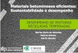 Materiais betuminosos eficientes: Sustentabilidade e ......Materiais betuminosos eficientes: Sustentabilidade e desempenho 2 15 de maio de 2019 DESEMPENHO DE MISTURAS RECICLADAS TEMPERADAS