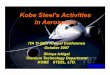 Kobe SteelKobe Steel s’s Activities Activities in Aerospacein Aerospace · 2018. 4. 14. · CF34 KOBE STEEL, LTD. Proprietary Information 4 Regional Jet Eco Engine Honda HF 120