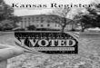 Kansas Register - Secretary of State of Kansas...Kansas Register Vol. 39, No. 47 November 19, 2020 Pages 1411-1436 Kansas Register