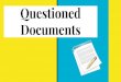 Questioned Documents - Mrs. Kubacki's Website · 2018. 9. 5. · Questioned Documents Mostly examine handwriting to originate its source or its authenticity Will also examine typed