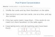 Five Frame Concentration - K-5 Math Teaching Resources · 2020. 8. 10. · Five Frame Concentration Materials: numeral cards 0 –5, set of five frame cards 1. Shuffle the cards and
