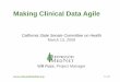 Making Clinical Data Agile - CaliforniaMar 13, 2009  · Rural region . 6,000 square miles . 200,000 population . 6 rural hospitals, 247 beds . 8 FQHCs, 12 RHCs, 3 IHS . clinics