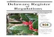 Delaware Register of Regulations, Volume 24, Issue 6 ...Delaware Register Regulations of Issue Date: December 1, 2020 Volume 24 - Issue 6, Pages 506 - 613 Pursuant to 29 Del.C. Chapter