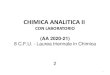 CHIMICA ANALITICA II 2020. 10. 8.¢  40 60 80 0 20 40 60 80 20 40 60 80 0 50 100 150 200 50 100 150 30
