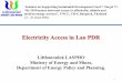 Electricity Access in Lao PDR - ESCAP access in Lao PDR.pdfVEAC PESCOs VEM Rural Electrification Division (RED) / PMU Fund Manager Technical Service & Collecting Tariff Tariff Cluster