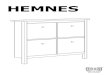 HEMNES - IKEA...3 ROMÂNA Important! Acest dulap trebuie prins de perete; pa-noul din spate are găuri deja făcute pentru o prindere mai uşoară. Materialul din care este confecţionat