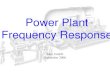 06-Power Plant Frequency Response Analysis and Modeling... · 2012. 12. 13. · - Plant capability - 5% fast - remainder - 2%/min or less al - Turbine Follow - Supercritical and older