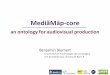 an ontology for audiovisual production · EMWRT 8 16, May 2013 – Compiègne, France Contributive production process Mutli-source fragment acquisition + Scripting : prescription
