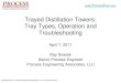 Trayed Distillation Towers: Operation, Flood Mechanisms and … · 2019. 11. 5. · Today‟s Topics •Introduction: Tray Types •Distillation Tray Operation (Fractionation Research,
