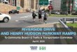 RIVERSIDE DRIVE AND HENRY HUDSON PARKWAY RAMPS...Henry Hudson Parkway will have a sharper turn onto Riverside Drive. Drivers turning from Riverside Drive to the I-95 and George Washington