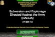 Public Intelligence - Subversion and Espionage Directed ...Subversion and Espionage Directed Against the Army (SAEDA)” 2. Directs “all members of the Army, Military and Civilian,