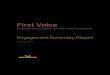 First Voice - Nova Scotia€¦ · Voice engagements: engaging clients with lived experience. The information gathered during First Voice engagements is crucial in developing a new