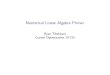Numerical Linear Algebra Primer - CMU Statisticsryantibs/convexopt/lectures/num-lin... · 2019. 10. 28. · Numerical Linear Algebra Primer Ryan Tibshirani Convex Optimization 10-725