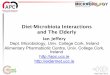 Diet-Microbiota Interactions and The Elderly · 2013. 8. 3. · FFQ CoA Driving food types. Complete-linkage clustering based on Euclidean distances to PC1 ... Microbiota & diet by