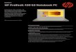 PSG APJ Commercial Notebook Datasheet 2014 · 2018. 3. 19. · Experience the new features of Windows 10 Pro1 on the thin, light, touch4 optional HP ProBook 450. Fortify your security