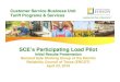 SCE’s Participating Load Pilot...Leading the Way in ElectricityTM Customer Service Business Unit Tariff Programs & Services SCE’s Participating Load Pilot Initial Results Presentation