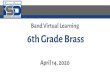 6th Grade Brass Band Virtual Learning April 14, 2020sites.isdschools.org/mselectives_music/useruploads... · think about listening in ensembles. Here are a few: Listen louder than