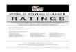 WORLD BOXING COUNCIL R A T I N G Sp WORLD BOXING COUNCIL R A T I N G S WORLD BOXING COUNCIL / CONSEJO MUNDIAL DE BOXEO COMITE DE CLASIFICACIONES / RATINGS COMMITTEE RATINGS AS OF SEPTEMBER-2020