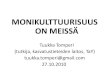MONIKULTTUURISUUS ON MEISSÄ · 2010. 11. 22. · Eppu Normaali) …että sellainen on suomalainen –ja Suomi. Edeltävät olivat tarkoituksellista kritiikkiä, mutta kuulkaas totuus