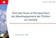 État des lieux et Perspectives - ANMEéolienne en Tunisie Acquis - La bonne connaissance du potentiel éolien et sa localisation géographique. Ce qui permet d’orienter les développeurs