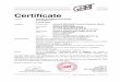 Certificate · Certificate Customer: Schrack Energietechnik GmbH Seybelgasse 13 A-1235 Wien Description: Modular Jack: Schrack C6A RJ45 Toolless Keystone Modul Part-No.: HSEMRJ6GWT