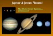 Jupiter & Jovian Planets!...Jovian Planets: Masses & Sizes Planet Mass (kg) Mass (Earth masses) Radius (km) Radius (Earth Radii) Jupiter 1.898 x 1027 317.7 71,492 11.2 Saturn 5.69